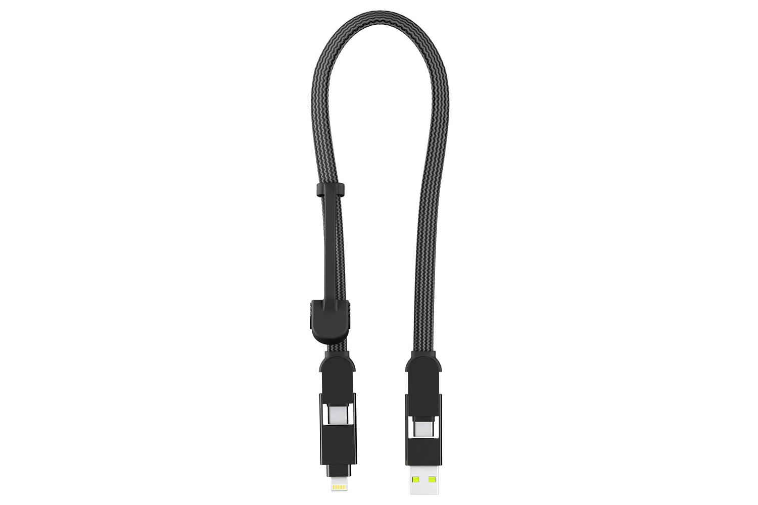 Rolling Square inCharge XL Cable | Urban Black | 0.3m