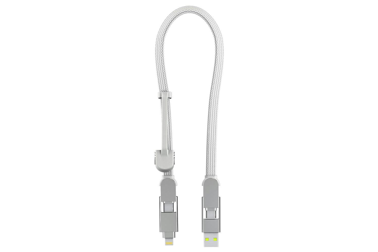 Rolling Square inCharge XL Cable | Glacier White | 0.3m