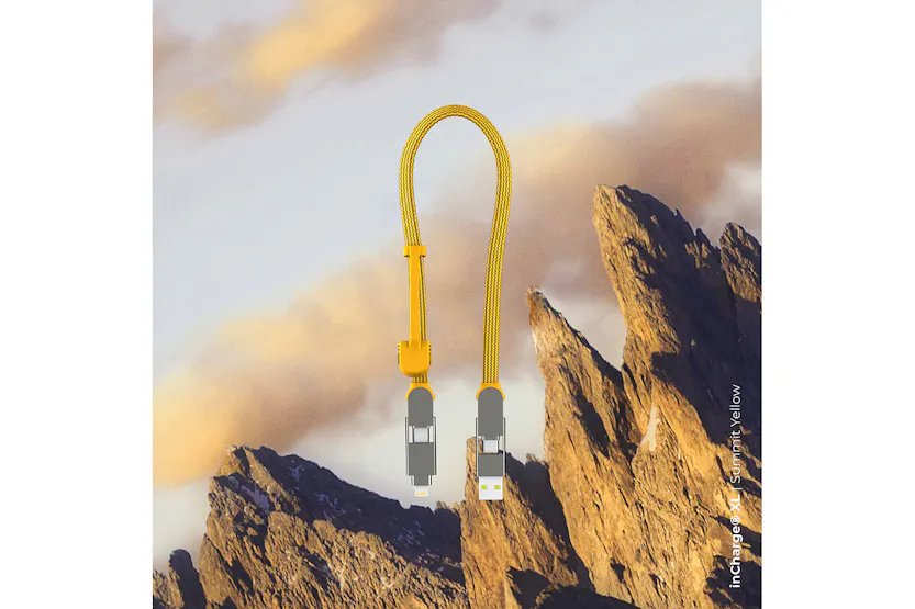 Rolling Square inCharge XL Cable | Summit Yellow | 0.3m Rolling Square inCharge XL Cable | Summit Yellow | 0.3m