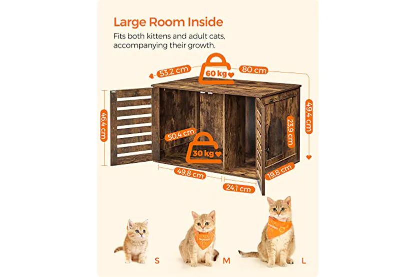 Feandrea PCL003X01 Litter Box Cabinet with Doors Feandrea PCL003X01 Litter Box Cabinet with Doors