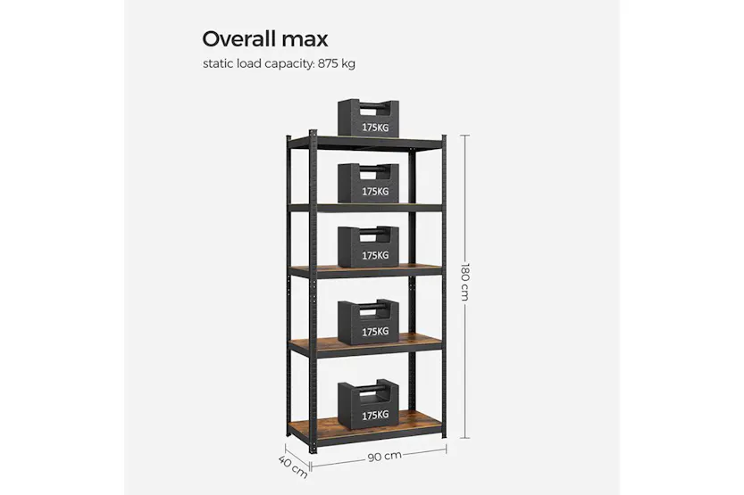 Songmics GLR040B11 5 Tier Storage Rack Songmics GLR040B11 5 Tier Storage Rack
