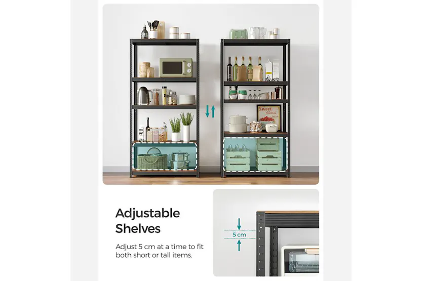 Songmics GLR050B11 Standing Shelf with Metal Frame Songmics GLR050B11 Standing Shelf with Metal Frame