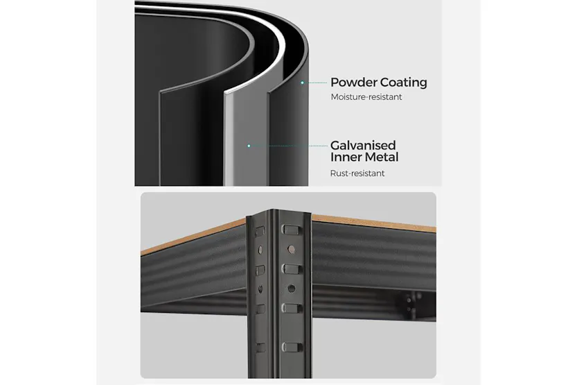 Songmics GLR050B11 Standing Shelf with Metal Frame Songmics GLR050B11 Standing Shelf with Metal Frame