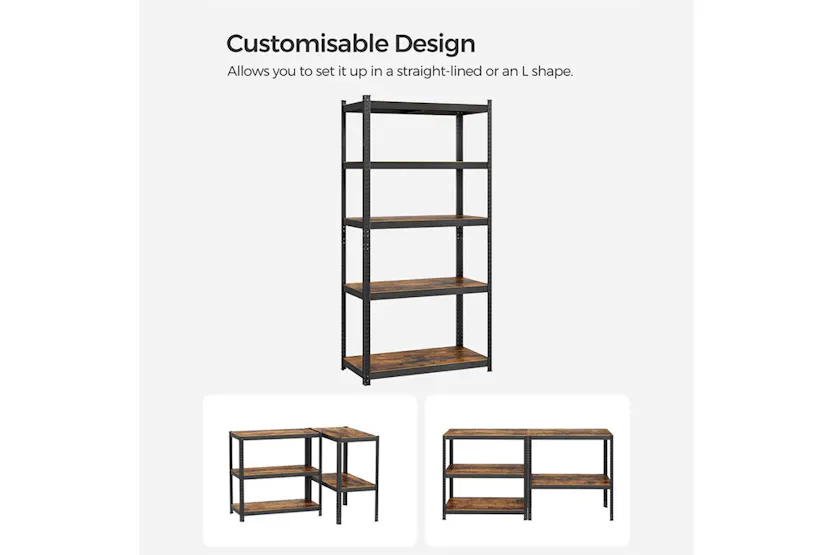 Songmics GLR050B11 Standing Shelf with Metal Frame Songmics GLR050B11 Standing Shelf with Metal Frame