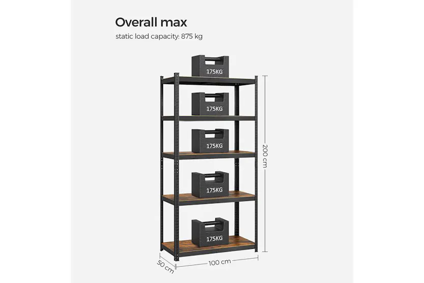 Songmics GLR050B11 Standing Shelf with Metal Frame Songmics GLR050B11 Standing Shelf with Metal Frame
