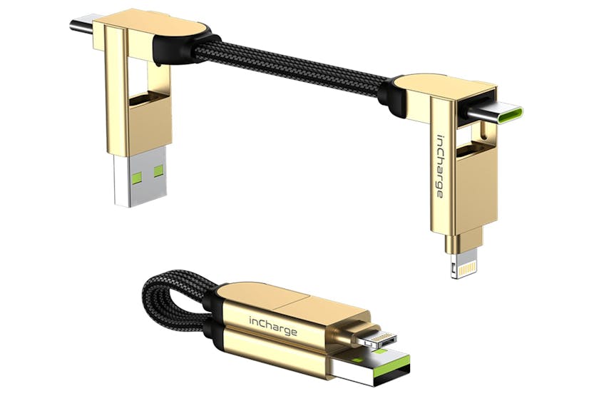 Rolling Square InCharge X Cable | Marble Beige Rolling Square InCharge X Cable | Marble Beige