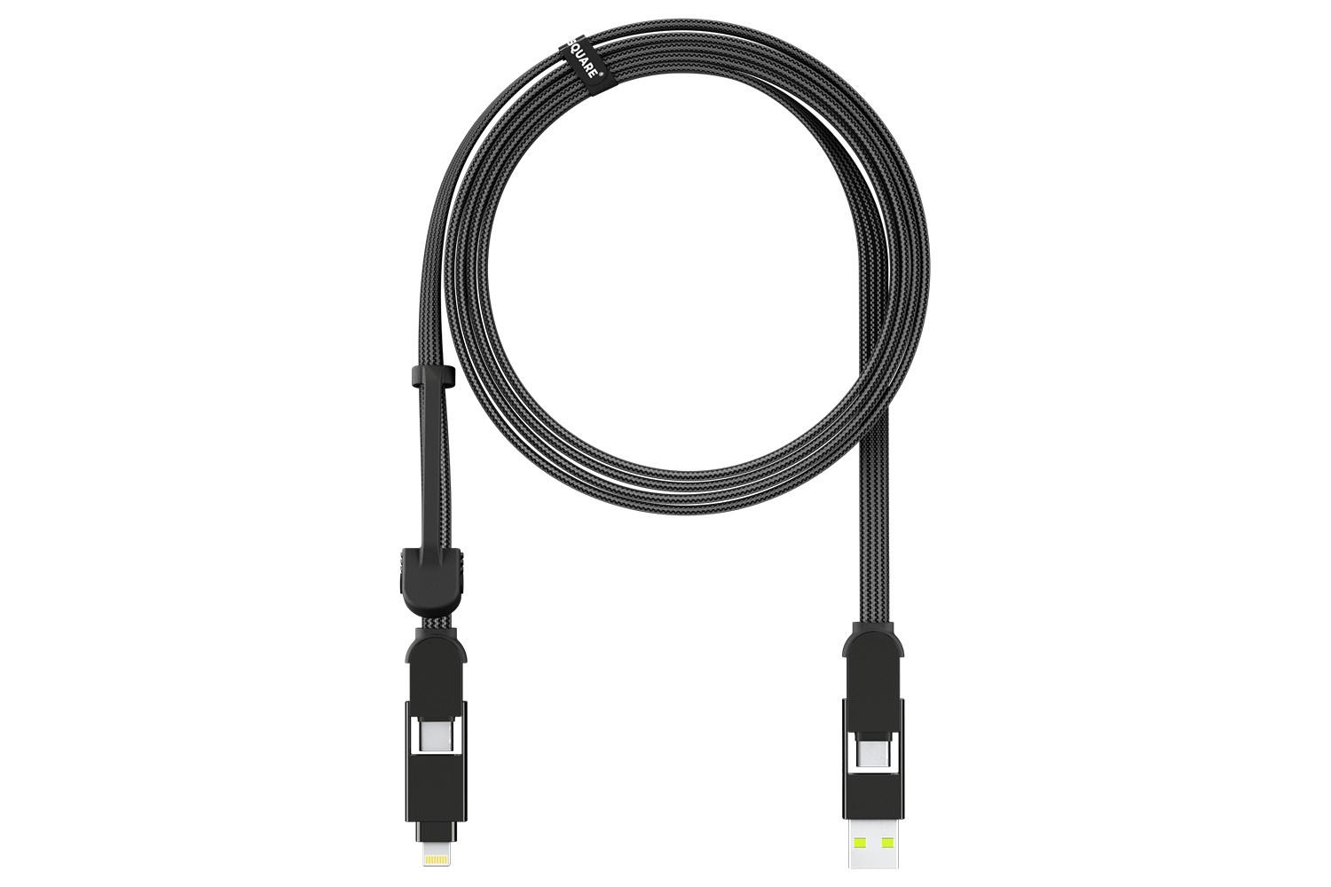 Rolling Square inCharge XL Cable | Urban Black | 2m