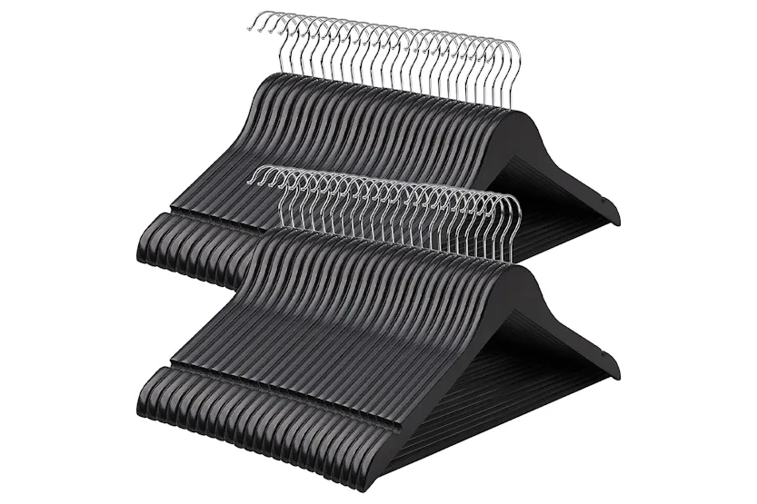 Songmics CRW02B-50 Wooden Hangers | Set of 50 Songmics CRW02B-50 Wooden Hangers | Set of 50