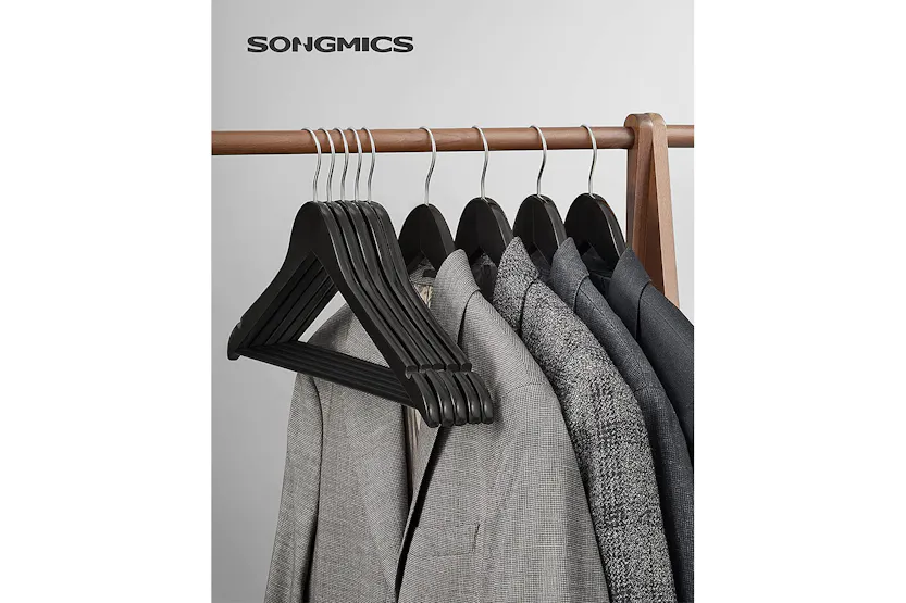 Songmics CRW02B-50 Wooden Hangers | Set of 50 Songmics CRW02B-50 Wooden Hangers | Set of 50