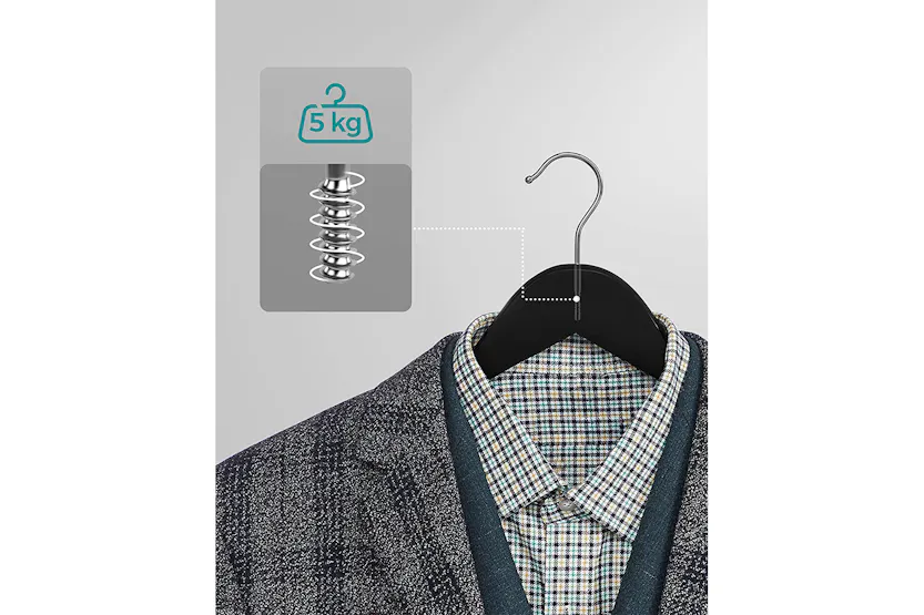 Songmics CRW02B-50 Wooden Hangers | Set of 50 Songmics CRW02B-50 Wooden Hangers | Set of 50