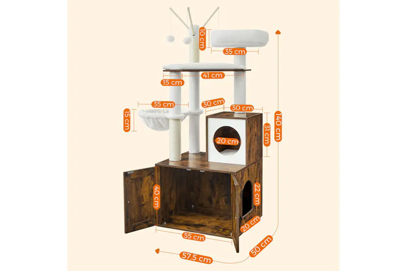 Feandrea PCT113X01 Cat Tree | Rustic Brown Feandrea PCT113X01 Cat Tree | Rustic Brown