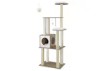 Feandrea PCT166G01 Scratching Post with Removable Cushions | Greige Feandrea PCT166G01 Scratching Post with Removable Cushions | Greige