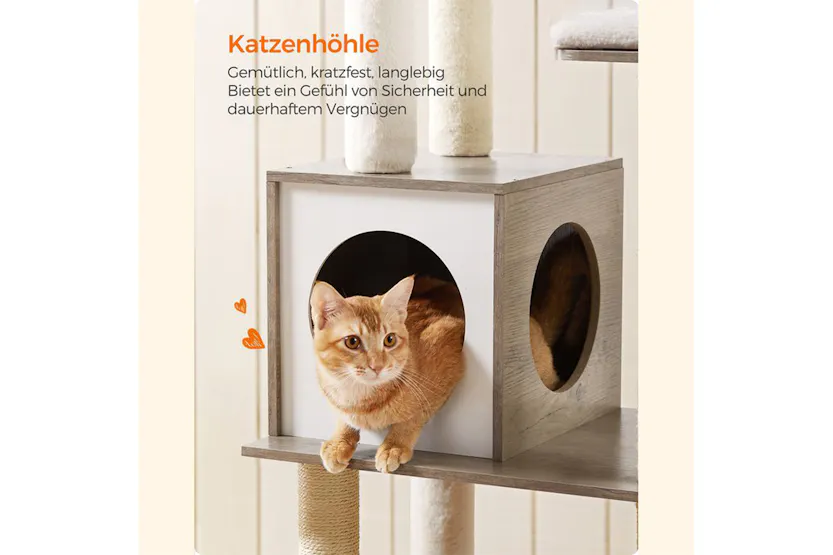 Feandrea PCT166G01 Scratching Post with Removable Cushions | Greige Feandrea PCT166G01 Scratching Post with Removable Cushions | Greige