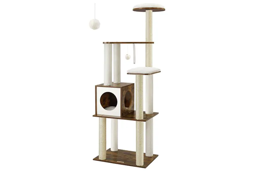 Feandrea PCT166X01 Scratching Post with Removable Cushions | Vintage Brown Feandrea PCT166X01 Scratching Post with Removable Cushions | Vintage Brown