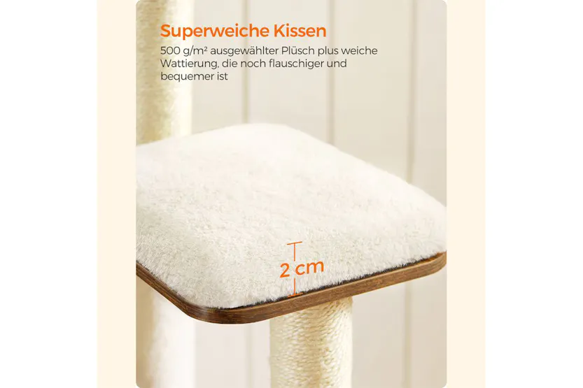 Feandrea PCT166X01 Scratching Post with Removable Cushions | Vintage Brown Feandrea PCT166X01 Scratching Post with Removable Cushions | Vintage Brown