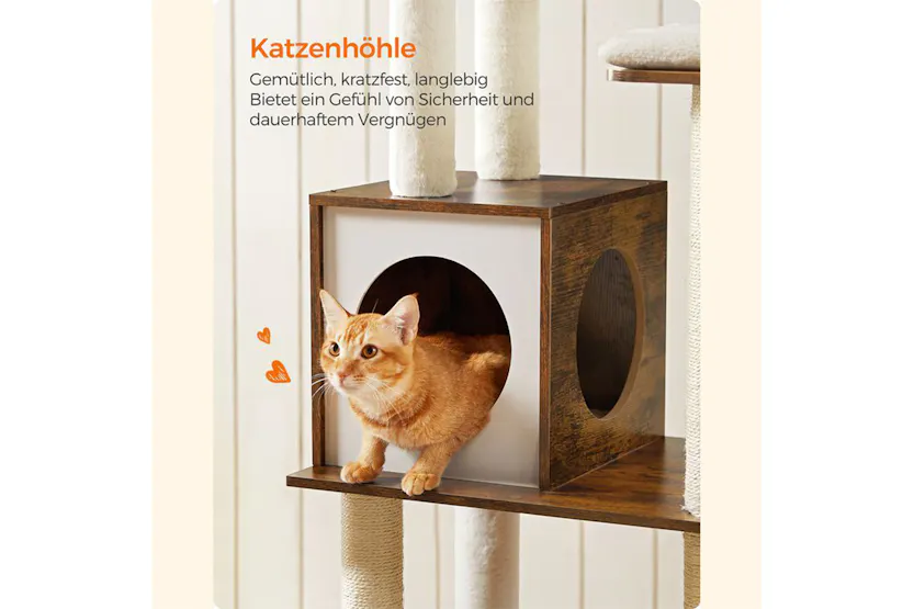 Feandrea PCT166X01 Scratching Post with Removable Cushions | Vintage Brown Feandrea PCT166X01 Scratching Post with Removable Cushions | Vintage Brown