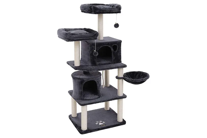 Feandrea PCT90G Scratching Post Cat Tree with 2 Holes | Smoky Grey Feandrea PCT90G Scratching Post Cat Tree with 2 Holes | Smoky Grey