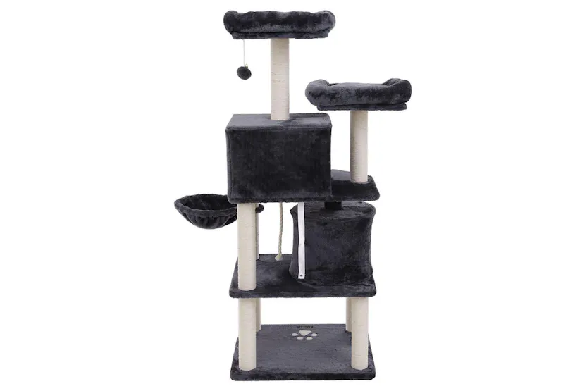 Feandrea PCT90G Scratching Post Cat Tree with 2 Holes | Smoky Grey Feandrea PCT90G Scratching Post Cat Tree with 2 Holes | Smoky Grey
