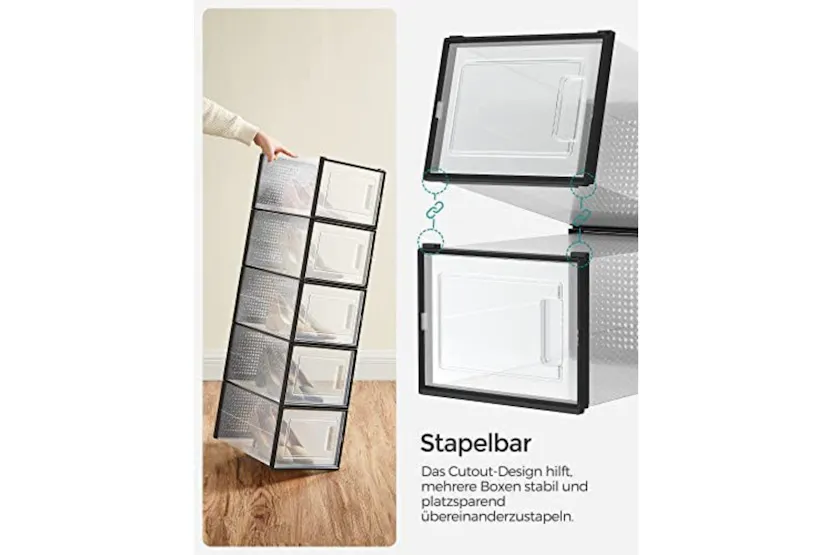 Songmics LSP007B18 18 Shoe Boxes Songmics LSP007B18 18 Shoe Boxes