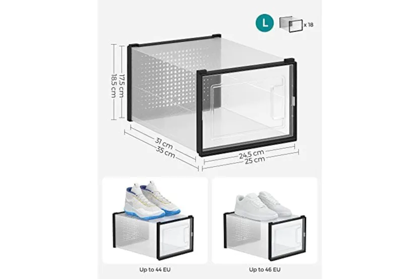 Songmics LSP007B18 18 Shoe Boxes Songmics LSP007B18 18 Shoe Boxes