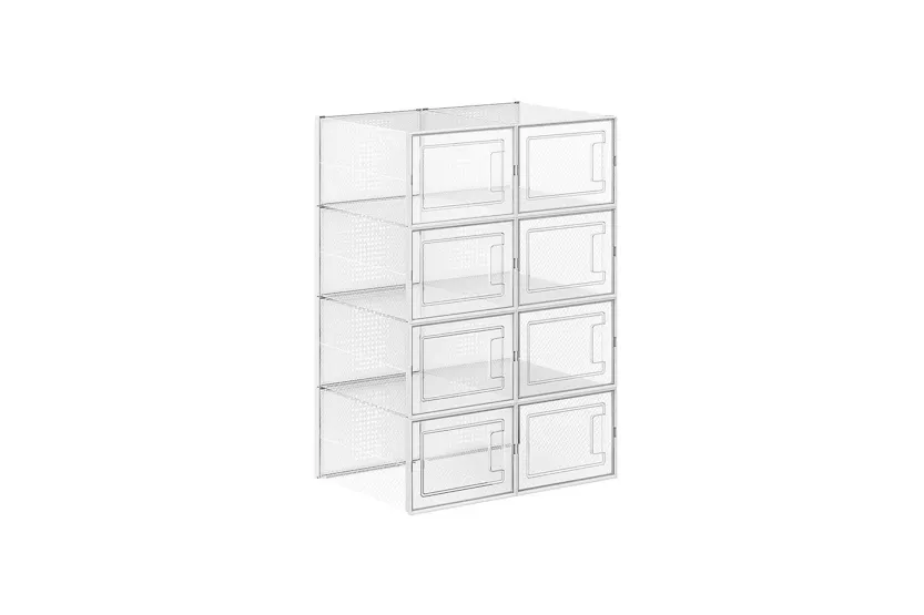 Songmics LSP08MWT 8 Transparent Shoe Boxes Songmics LSP08MWT 8 Transparent Shoe Boxes