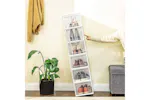 Songmics LSP08MWT 8 Transparent Shoe Boxes Songmics LSP08MWT 8 Transparent Shoe Boxes