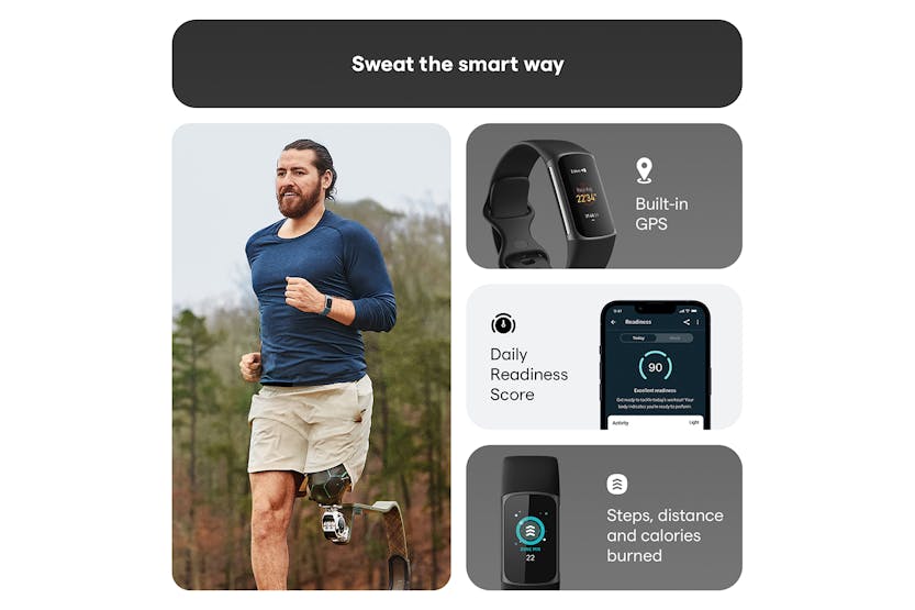 Fitbit Charge 5 Tracker | Black & Graphite Fitbit Charge 5 Tracker | Black & Graphite
