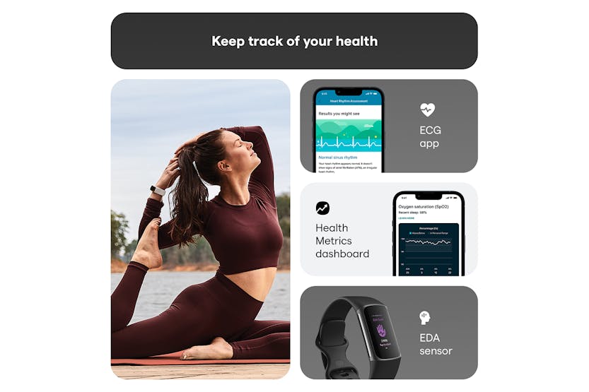 Fitbit Charge 5 Tracker | Black & Graphite Fitbit Charge 5 Tracker | Black & Graphite