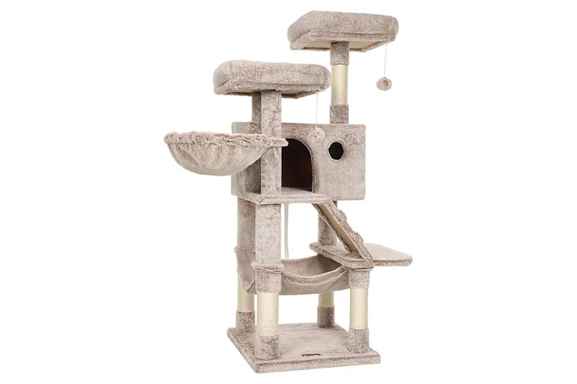 Feandrea PCT162M01 Cat Tree with Soft Cover | Light Brown Feandrea PCT162M01 Cat Tree with Soft Cover | Light Brown