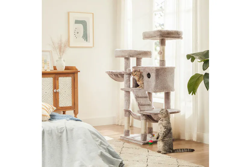 Feandrea PCT162M01 Cat Tree with Soft Cover | Light Brown Feandrea PCT162M01 Cat Tree with Soft Cover | Light Brown