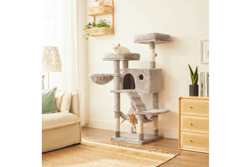 Feandrea PCT162M01 Cat Tree with Soft Cover | Light Brown Feandrea PCT162M01 Cat Tree with Soft Cover | Light Brown