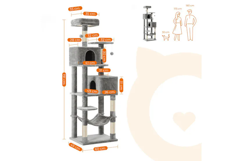 Feandrea PCT162W01 Scratching Post Cat Tree with Platforms Feandrea PCT162W01 Scratching Post Cat Tree with Platforms
