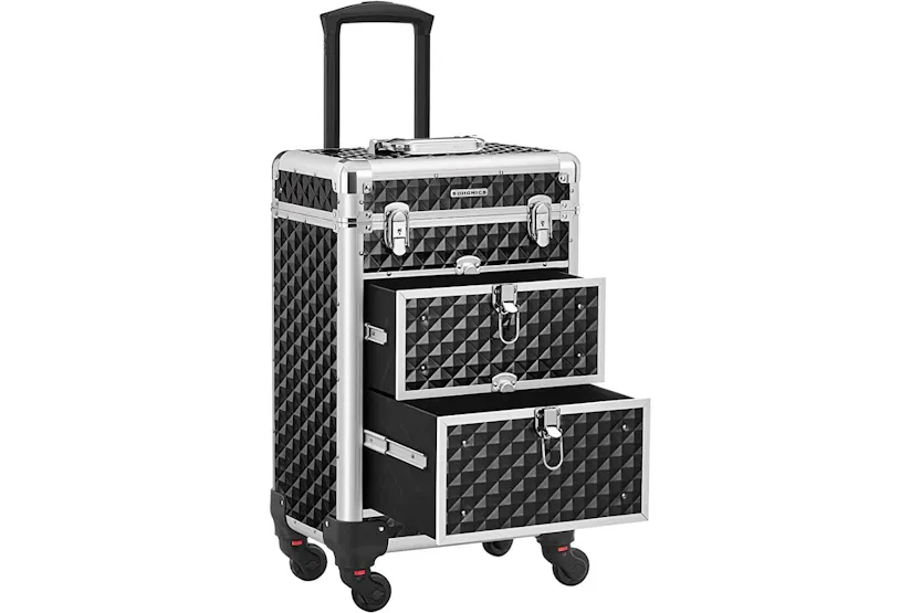 Songmics JHZ08BK Lockable Makeup Case Rolling Trolley Songmics JHZ08BK Lockable Makeup Case Rolling Trolley