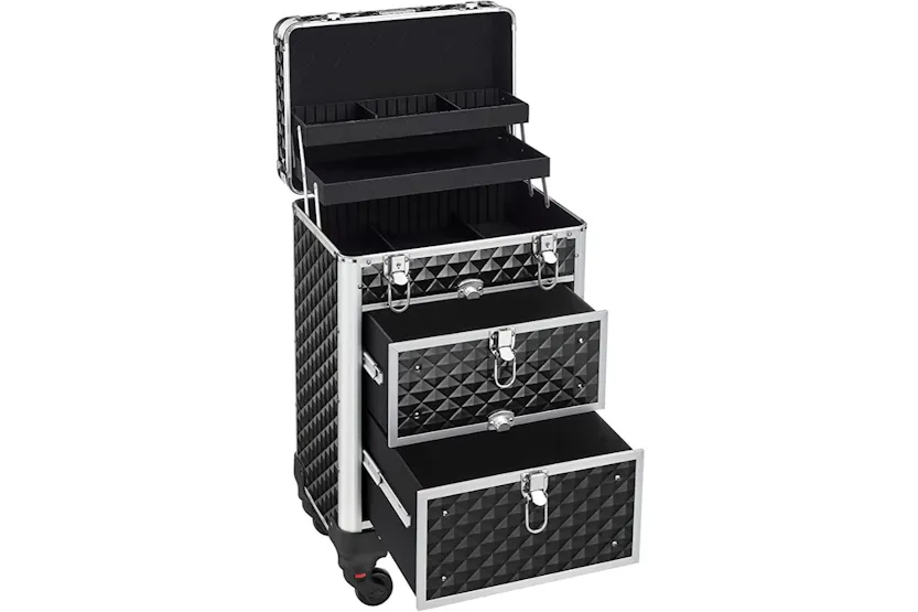 Songmics JHZ08BK Lockable Makeup Case Rolling Trolley Songmics JHZ08BK Lockable Makeup Case Rolling Trolley