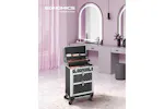 Songmics JHZ08BK Lockable Makeup Case Rolling Trolley Songmics JHZ08BK Lockable Makeup Case Rolling Trolley