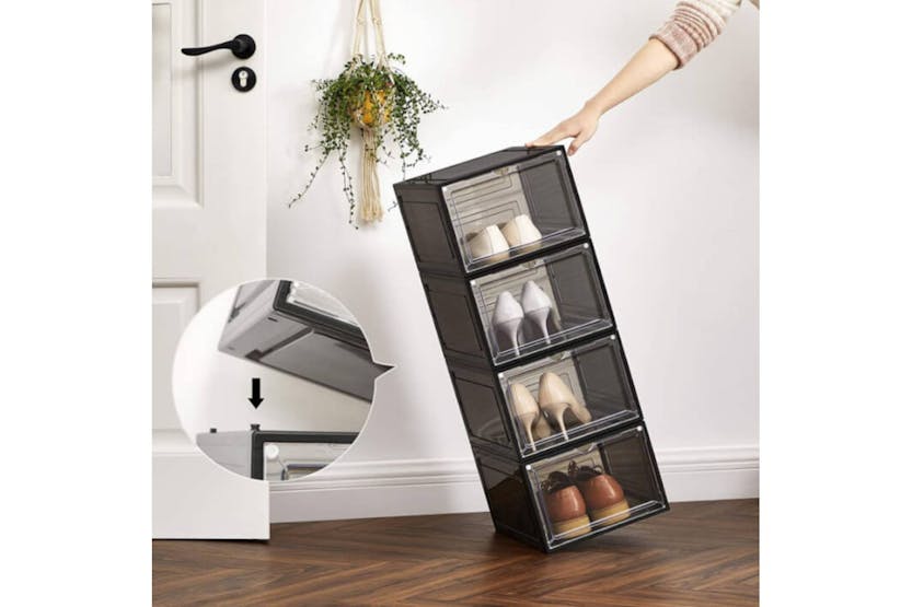 Songmics LSP032B12 Shoes Boxes Stackable Plastic Boxes Songmics LSP032B12 Shoes Boxes Stackable Plastic Boxes