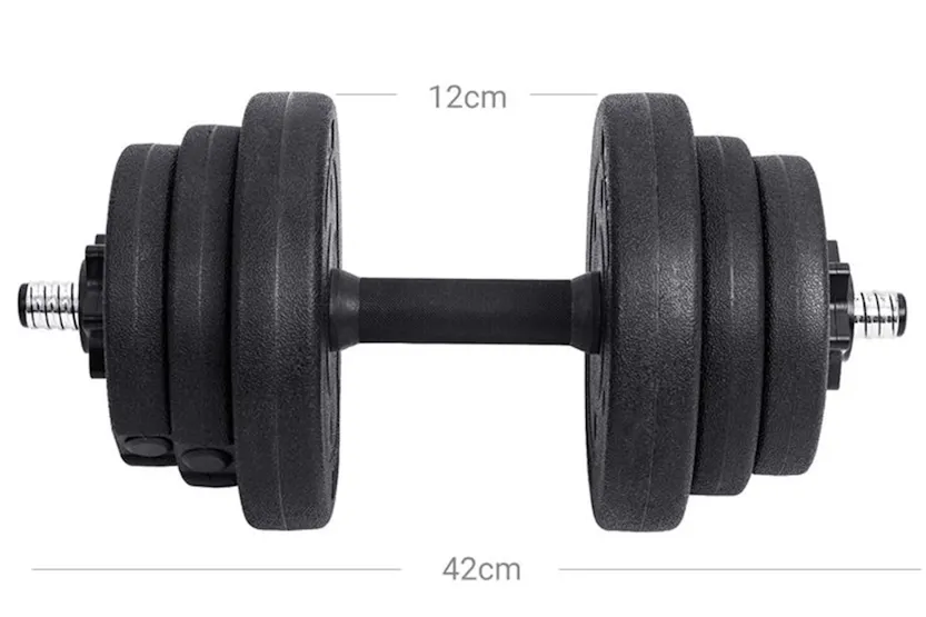 Songmics SYL20HBK Dumbbell Set with Connecting Steel Tube Songmics SYL20HBK Dumbbell Set with Connecting Steel Tube