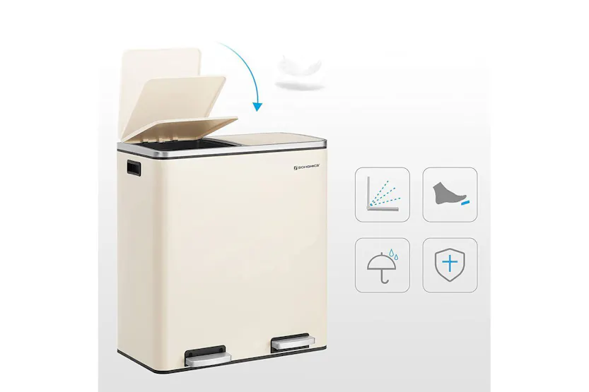 Songmics LTB060A01 Metallic 2 x 30L Bin Songmics LTB060A01 Metallic 2 x 30L Bin