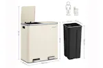 Songmics LTB060A01 Metallic 2 x 30L Bin Songmics LTB060A01 Metallic 2 x 30L Bin
