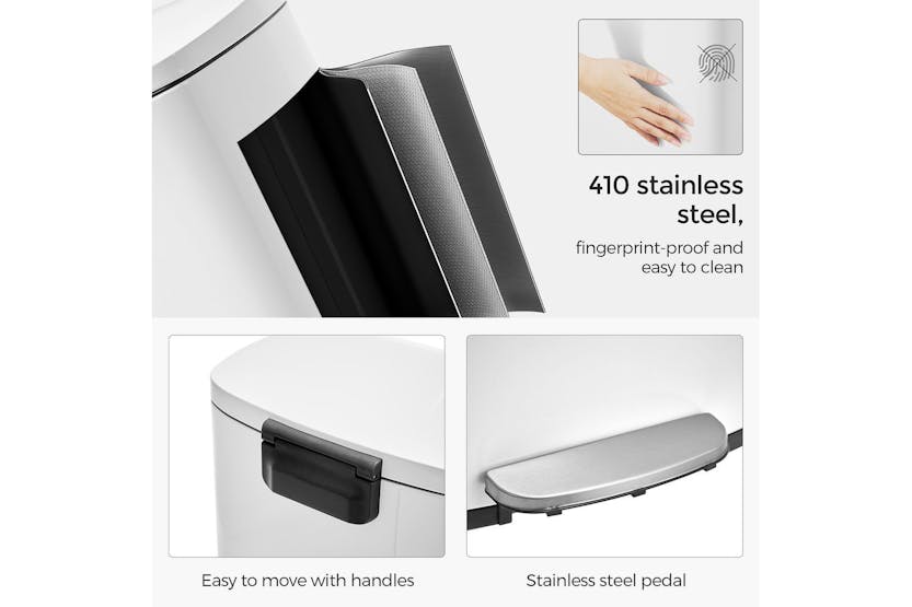 Songmics LTB101W01 50L Rubbish Bin Songmics LTB101W01 50L Rubbish Bin