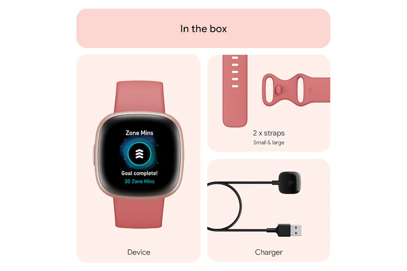 Fitbit Versa 4 Smartwatch | Pink Sand & Copper Rose Fitbit Versa 4 Smartwatch | Pink Sand & Copper Rose