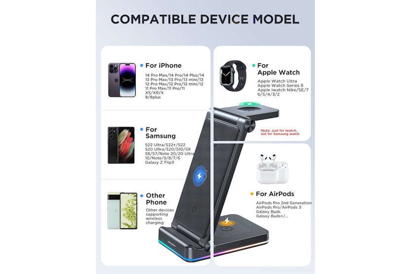 Joyroom 3-in-1 Foldable Wireless Magnetic Charging Station Joyroom 3-in-1 Foldable Wireless Magnetic Charging Station