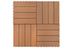 Vidaxl Wpc Tiles 30x30cm 11pcs 1m2 Brown Vidaxl Wpc Tiles 30x30cm 11pcs 1m2 Brown