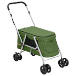 vidaXL 172204 Folding Dog Stroller Green 100x49x96cm Linen vidaXL 172204 Folding Dog Stroller Green 100x49x96cm Linen