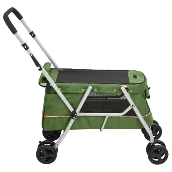 vidaXL 172204 Folding Dog Stroller Green 100x49x96cm Linen vidaXL 172204 Folding Dog Stroller Green 100x49x96cm Linen
