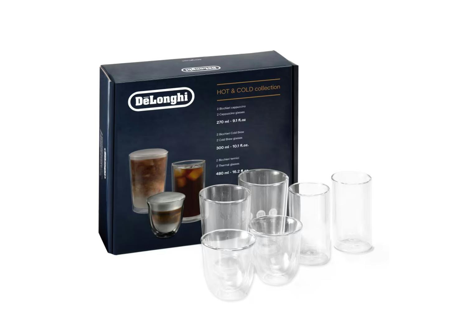 DeLonghi Hot&Cold Collection Glasses | 6 Pieces