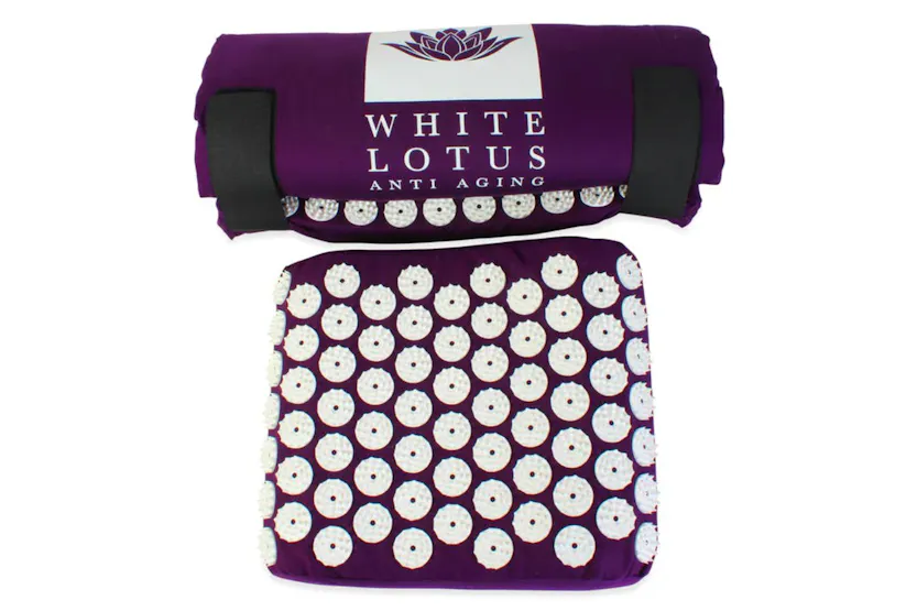 White Lotus Pr18 Memory Foam Acupressure Pillow | Purple White Lotus Pr18 Memory Foam Acupressure Pillow | Purple