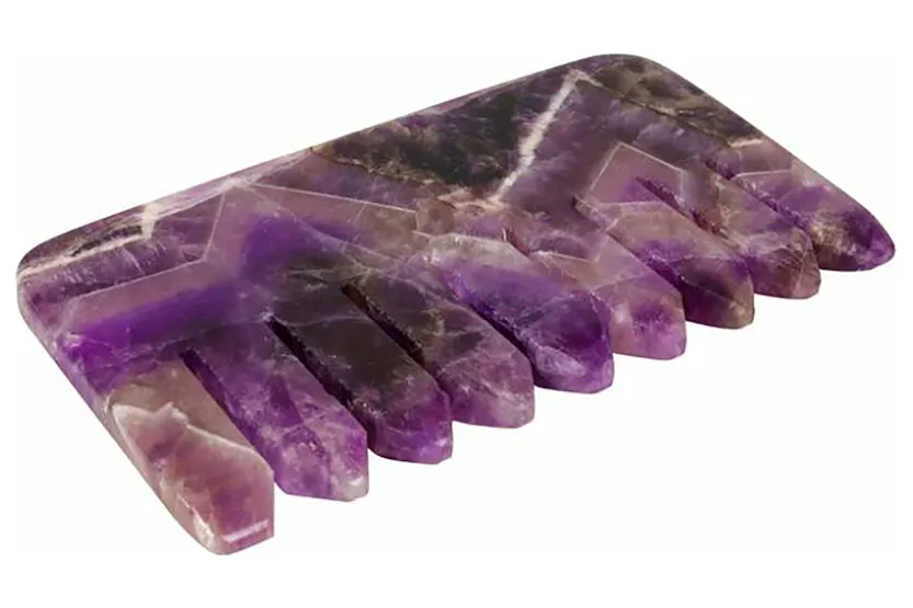 White Lotus PR241 Amethyst Crystal Comb White Lotus PR241 Amethyst Crystal Comb