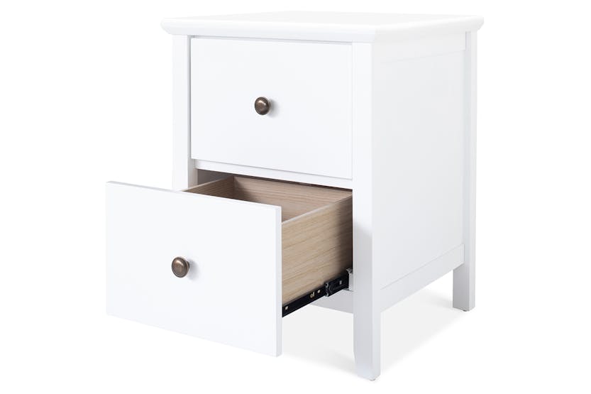 Ezra Bedside Locker | 2 Drawer | White Ezra Bedside Locker | 2 Drawer | White