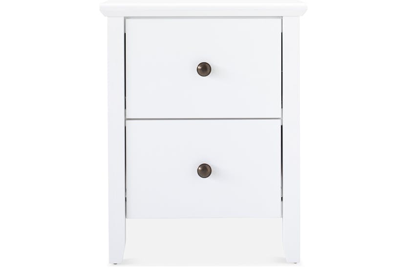 Ezra Bedside Locker | 2 Drawer | White Ezra Bedside Locker | 2 Drawer | White
